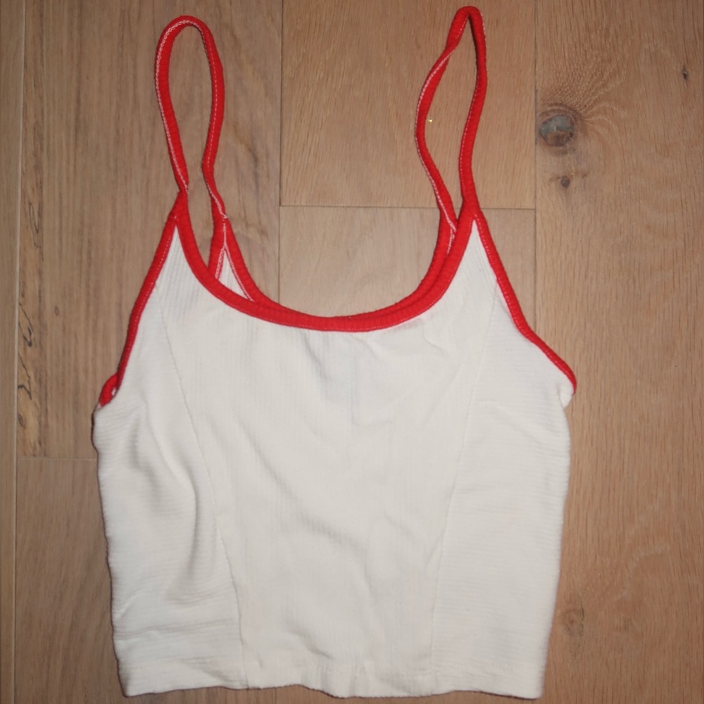 Urban Outfitters White and Red BDG tank top